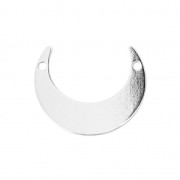 Entrepieza 2 agujeros Media Luna 16x13 mm de Plata 925 x1