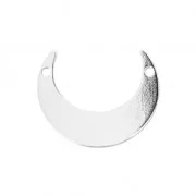 Entrepieza 2 agujeros Media Luna 16x13 mm de Plata 925 x1