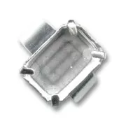 Anillo Engaste 18x13 mm plateado x1