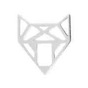 Entrepieza/Colgante origami Cabeza de Zorro 18x16 mm de Plata 925 x1