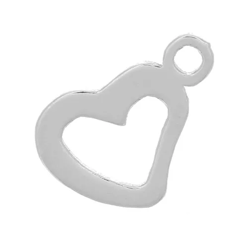Dije Corazón 9x6 mm de Plata 925 x1