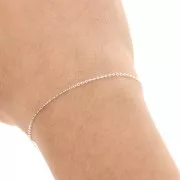 Cadena eslabón de Forçat ovalada 1 mm de Plata 925 x1m