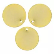 Cequíes lisos 15 mm dorado con oro fino x5