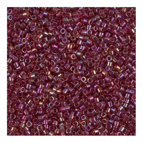 Miyuki Delica 11/0 DB1242 - Transparent Dark Cranberry AB x8g