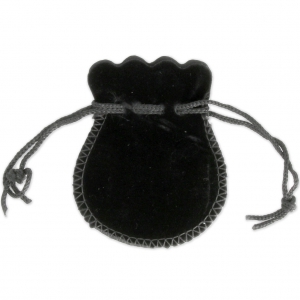 Bolsa de microfibra 75X65 mm Negro x1