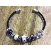 Abalorio charm agujero grande resina epoxi De Plata 925 - Estrella - Turquesa x1