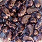 Cuentas de vidrio checa 2 agujeros Zoliduo® Right  5x8mm Crystal Dark Bronz