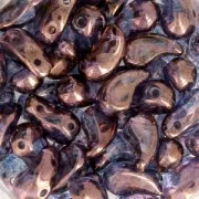 Cuentas de vidrio checa 2 agujeros Zoliduo® Right  5x8mm Crystal Dark Bronz