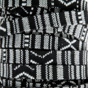 Cordón étnico 10 mm Negro/Blanco x30cm