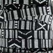 Cordón étnico 10 mm Negro/Blanco x30cm