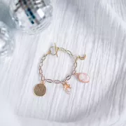 Camafeo de resina 18x13 mm - lado derecho - Light rose x1