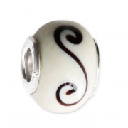 Abalorio de murano y Plata 925 - Exclusive - Color Crema x1|raw }}