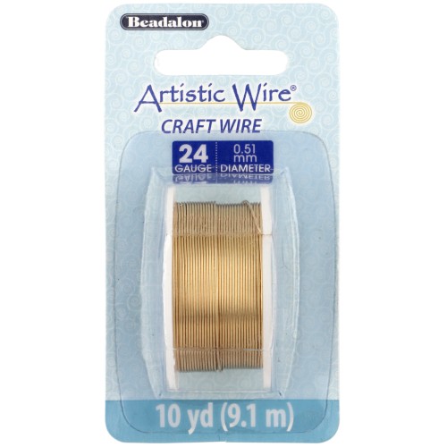 Hilo de latón Artistic Wire de 0,51 mm - sin tratar, con protección antioxídante x 9,1 m