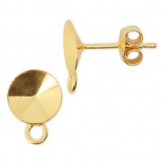 Bases de pendientes 1 anilla para cabuchón PureCrystal 1122  8 mm de Plata 925 x2