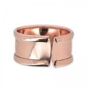 Anillo de láton con reborde curvado 10 mm dorado rosa
