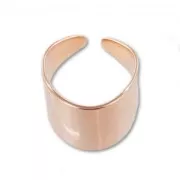 Anillo ancho 21 mm dorado rosa x1