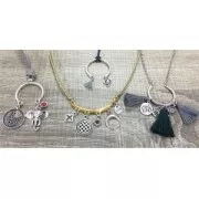 Colgante/entrepieza 2 agujeros 30x27 mm Chapado Plateado envejecido x1