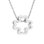 Cuenta pasante / Abalorio para cordón 2.5 mm De Plata 925 - Trébol  x1