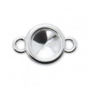 Entrepieza engastada para cabujón PureCrystal 1122 de 6 mm - Plata 925 x1