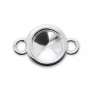 Entrepieza engastada para cabujón PureCrystal 1122 de 6 mm - Plata 925 x1