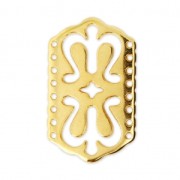 Entrepieza 8 filas decoración étnica 30x18 mm Dorado con oro fino x1|raw }}