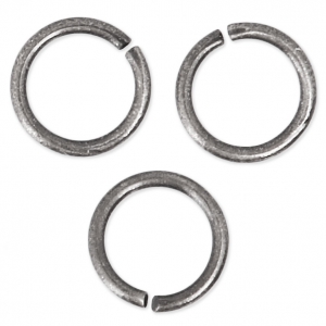Anillas abiertas 8x1 mm - De Fabricación Europea - plateado envejecida x50