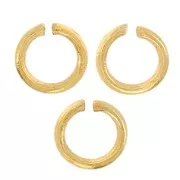 Anillas abiertas 3x0.5 mm - De Fabricación Europea - Dorado con oro fino x50