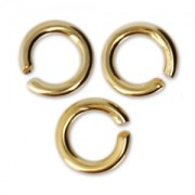 Anillas abiertas 4x0.8 mm - De Fabricación Europea - Dorado con oro fino x50
