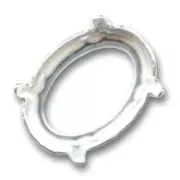 Engaste PureCrystal 4120 ovalado 18x13 mm plateado