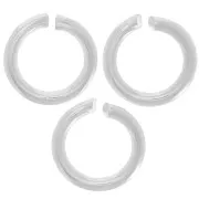 Anillas abiertas 6X1 mm - De Fabricación Europea - Chapado en plata fina x50