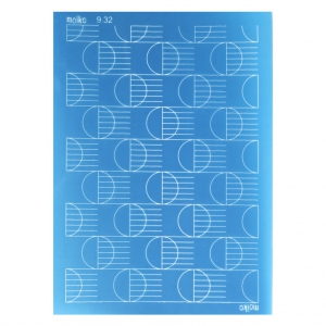 Silk Screen Moiko para Arcilla polimérica 74x105 mm - Círculo 9.32