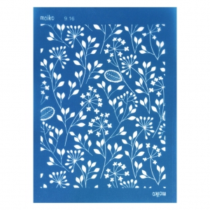 Silk Screen Moiko para Arcilla polimérica 74x105 mm - Flor 9.16