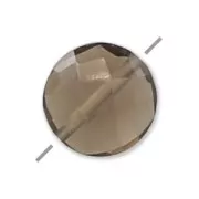 Cuenta Smoky Quartz facetado disco 6 mm x1