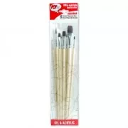 8 pincelas redondos y planos Pop Art Pébéo - Brun