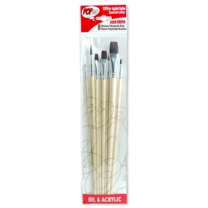 8 pincelas redondos y planos Pop Art Pébéo - Brun