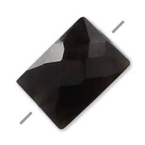 Cuenta Onyx Negro facetado rectangular 5x7 mm x1