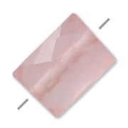 Cuenta Quartz Rosa facetado rectangular 5x7 mm x1|raw }}