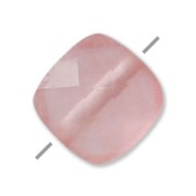 Cuenta Quartz Rosa facetado cuadrado 6 mm x1|raw }}