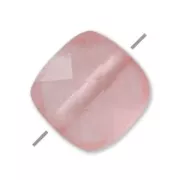 Cuenta Quartz Rosa facetado cuadrado 6 mm x1