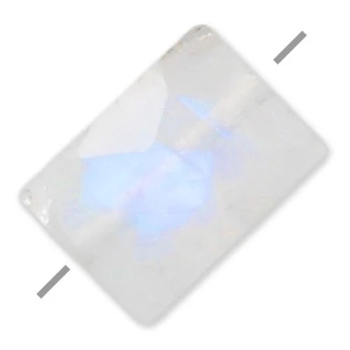 Cuenta Piedra de Luna facetada rectangular 5x7 mm x1