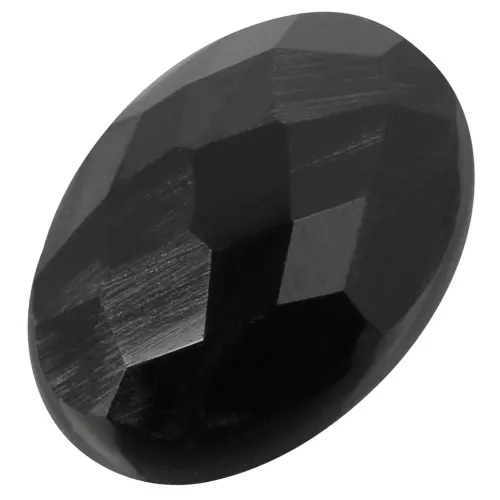 Cabujón ovalado facetado 14x10 mm Black Onyx