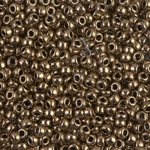 Cuentas Rocalla Miyuki 11/0 457 - Bronce oscuro metalizado, paquete de 100 g