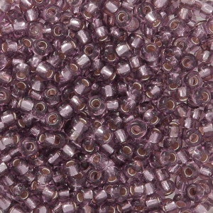 Cuentas de Rocalla Preciosa 11/0 2 mm - Light Amethyst Silver Lined x 10 g