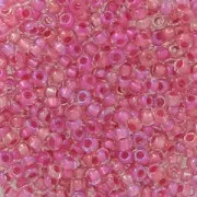 Cuentas de Rocalla Preciosa 11/0 2 mm - Crystal AB Hot Pink Lined x20 g