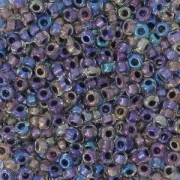 Cuentas de Rocalla Preciosa 11/0 de 2 mm - Crystal AB Black Lined x 20 g