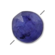 Sillimanite teñida imitación Saphir facetado disco 6 mm x1|raw }}