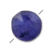 Sillimanite teñida imitación Saphir facetado disco 6 mm x1