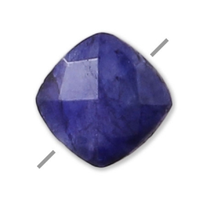 Sillimanite teñida imitación Saphir facetado cuadrado 6 mm x1