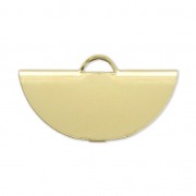 Terminal con forma de media luna 19.5x11mm de Plata chapado Oro 3 micras x1