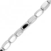 Mini-Hematites rectangular 2x3.8 mm Labrador x38 cm